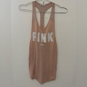 PINK Victoria's Secret Women's Light Brown Tank Top